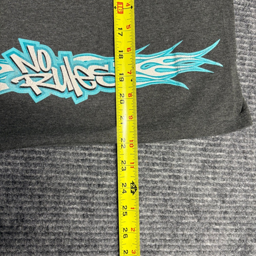 Kids Medium Gray Graphic T Shirt Motorcross Blazing Hot Moto Skills No Rules - Picture 7 of 8
